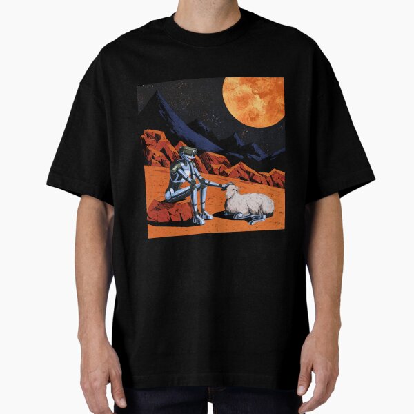 Robot and an Electric Sheep on Mars Oversized T-Shirt