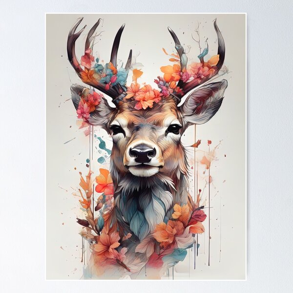 Item preview, Floral Deer Majesty designed and sold by Nalaxation.