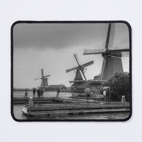 Item preview, Windmills on the River Zaan B&W designed and sold by tomg.