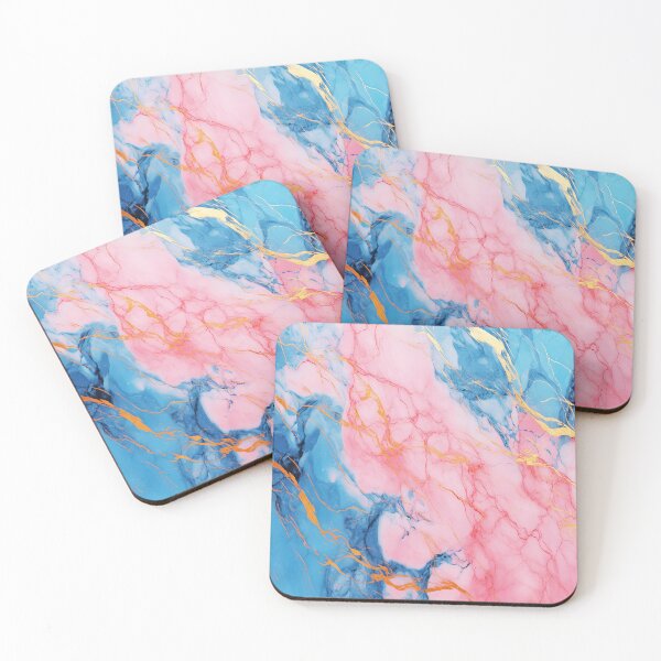 Item preview, Blue and Pink Marble Effect Pattern designed and sold by Jeallan Designs.