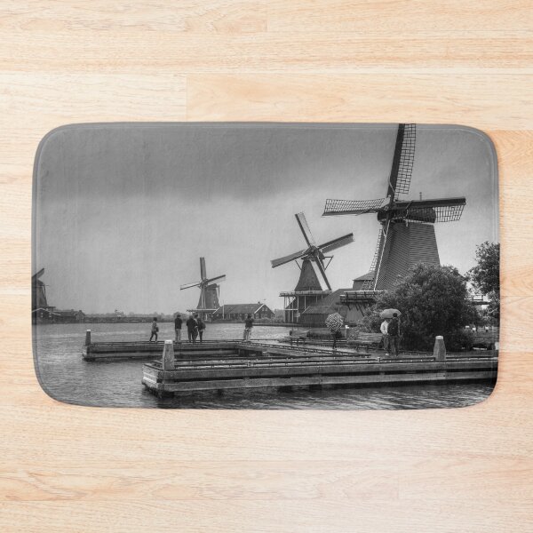 Item preview, Windmills on the River Zaan B&W designed and sold by tomg.