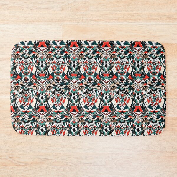 Item preview, Geometric Red Sabretooths Pattern designed and sold by Geonimalia.