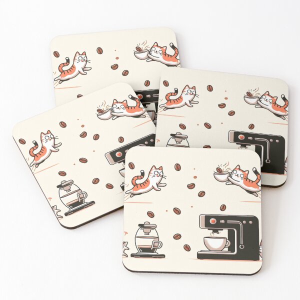 Item preview, Cats & Coffee - Sweet Cute Animals designed and sold by crea8iveway.