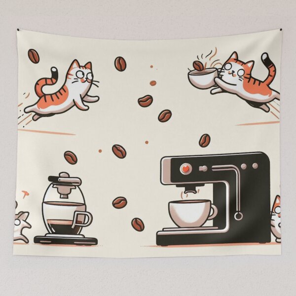 Item preview, Cats & Coffee - Sweet Cute Animals designed and sold by crea8iveway.