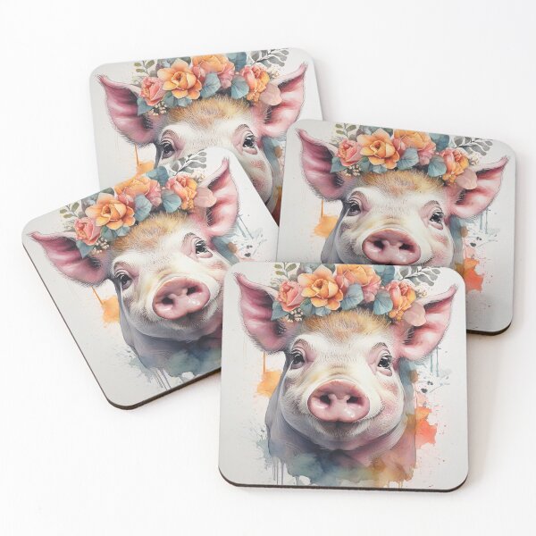 Item preview, Piggy in a Floral Wonderland designed and sold by Nalaxation.