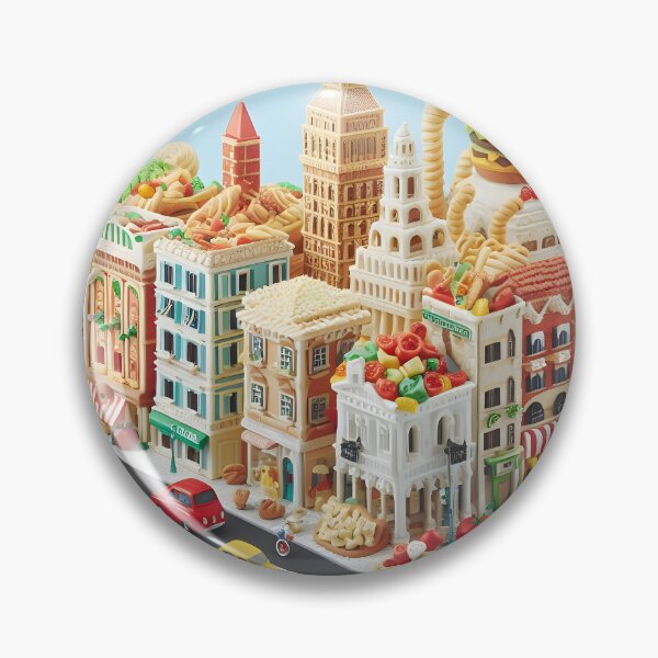 Item preview, Epicurean Cityscapes: A Fusion of Food and Skyline designed and sold by lupo213.