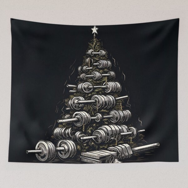 Item preview, Christmas tree made of gym weights designed and sold by dcrc.