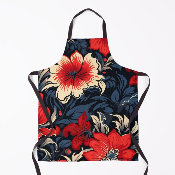 Artikelvorschau, Batik schöne rote und weiße Blumen auf schwarzem Hintergrund entworfen und verkauft von HisoTorDesign.