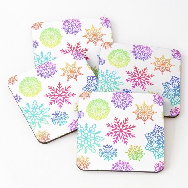 Item preview, Large Rainbow Snowflakes Seamless  designed and sold by PeaceZenJoy.