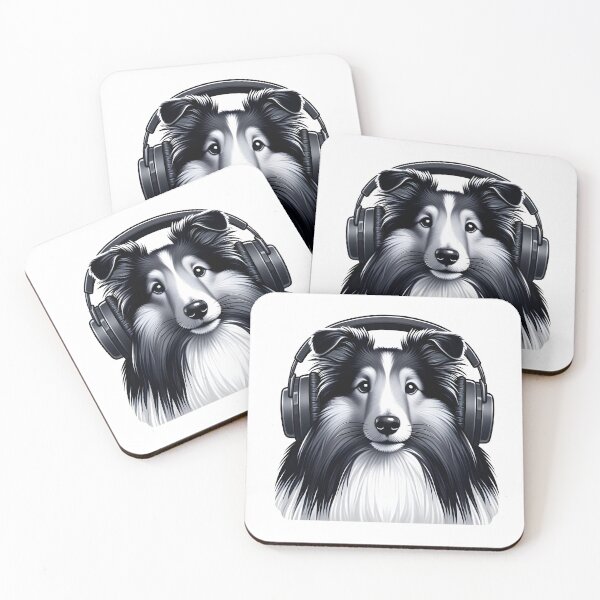 Item preview, Dog with Headphones -  Shetland Sheepdog designed and sold by Truck Stop One.