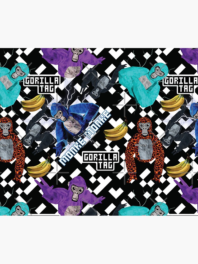 Aperçu 5 sur 5. Tapis de souris avec l'œuvre Produits dérivés VR pour joueurs de Gorilla Tag Pixel Monke créée et vendue par 7strikesquad.