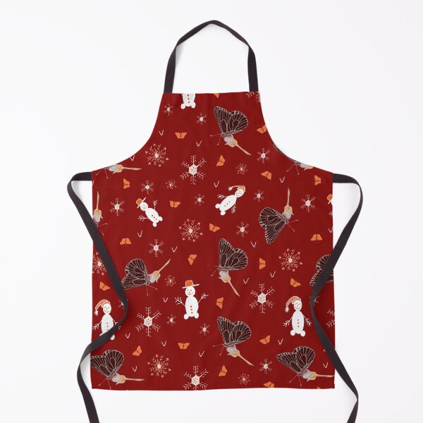 Item preview, Red festive snowman among flowers and butterflies designed and sold by SerahO.