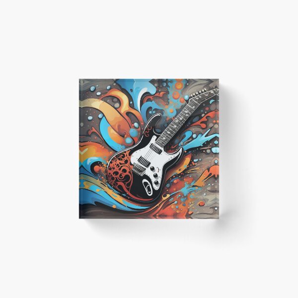 Aperçu de l'œuvre Guitare Splash Art créée et vendue par Bright-Moonrise.