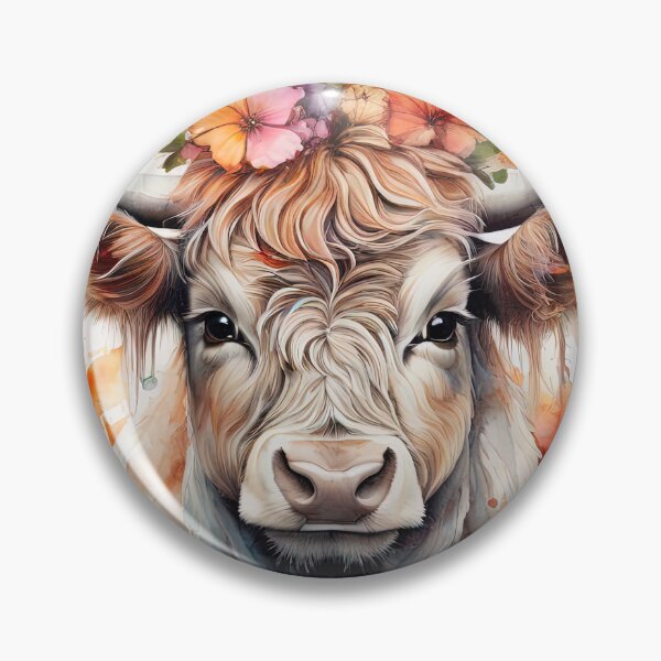 Item preview, Highland Cow Wild Spirit in Bloom designed and sold by Nalaxation.
