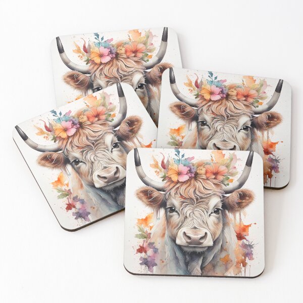 Item preview, Highland Cow Wild Spirit in Bloom designed and sold by Nalaxation.