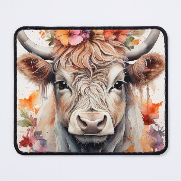 Item preview, Highland Cow Wild Spirit in Bloom designed and sold by Nalaxation.