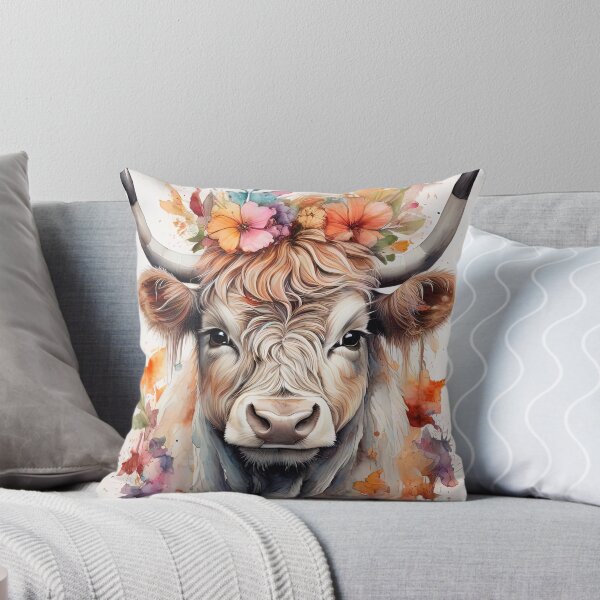 Item preview, Highland Cow Wild Spirit in Bloom designed and sold by Nalaxation.