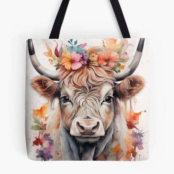 Item preview, Highland Cow Wild Spirit in Bloom designed and sold by Nalaxation.