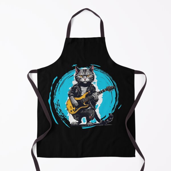 Item preview, ROCK GUITARIST CAT – rock cat - heavy metal cat - guitarist cat designed and sold by Musicians-world.