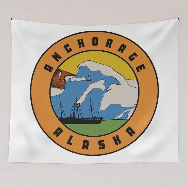 Item preview, Anchorage, Alaska Vintage Style designed and sold by Decal Mania.
