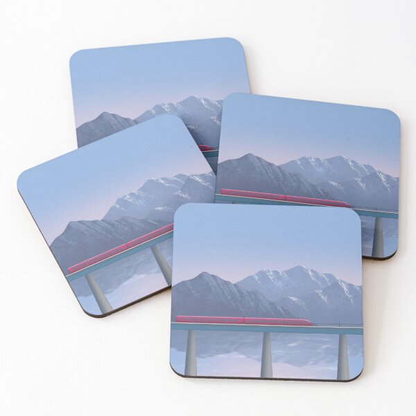 Item preview, Train Crossing Mountains and Lake designed and sold by LJArtworkDesign.
