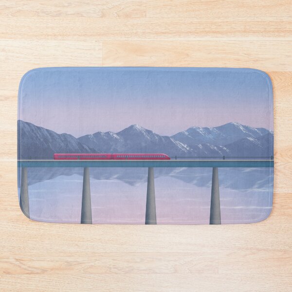 Item preview, Train Crossing Mountains and Lake designed and sold by LJArtworkDesign.