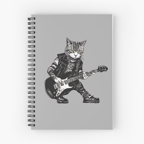 Item preview, ROCK GUITARIST CAT 2 – rock cat - heavy metal cat - guitarist cat designed and sold by Musicians-world.