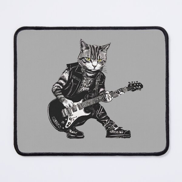 Item preview, ROCK GUITARIST CAT 2 – rock cat - heavy metal cat - guitarist cat designed and sold by Musicians-world.