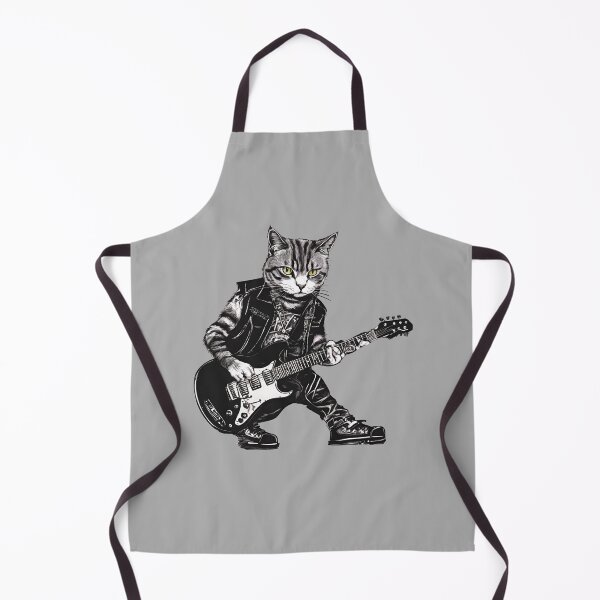 Item preview, ROCK GUITARIST CAT 2 – rock cat - heavy metal cat - guitarist cat designed and sold by Musicians-world.