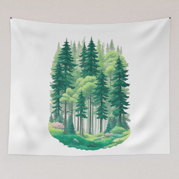 Item preview, Magical coniferous forest designed and sold by Minpadesign.