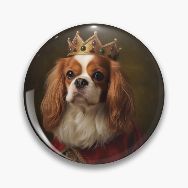 Item preview, Cavalier King Charles Spaniel Queen or King. Dog with Crown designed and sold by salarkoshop.