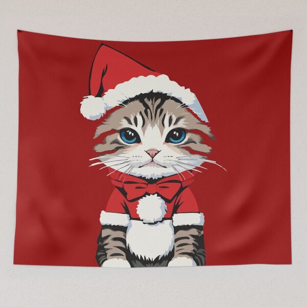 Aperçu de l'œuvre Chaton de Noël créée et vendue par Asotshop.