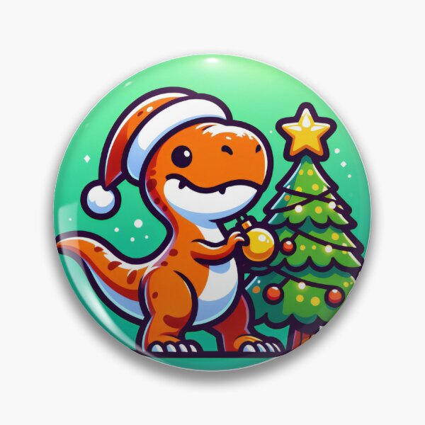 Item preview, Jurassic Jingle - T-Rex Decorating Christmas Tree Sticker designed and sold by AIARTIST1.
