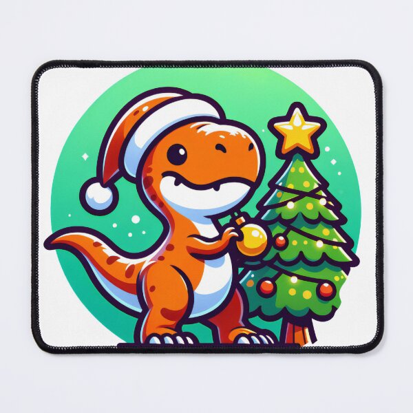 Item preview, Jurassic Jingle - T-Rex Decorating Christmas Tree Sticker designed and sold by AIARTIST1.