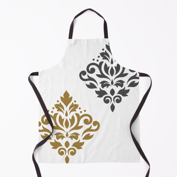 Item preview, Scroll Damask Art I Gold Grey White designed and sold by NataliePaskell.
