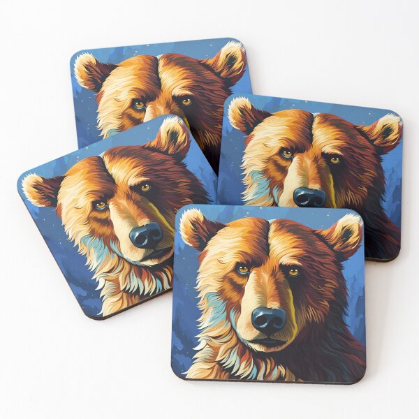 Aperçu de l'œuvre Portrait d’ours, art généré par Ai créée et vendue par ACC .