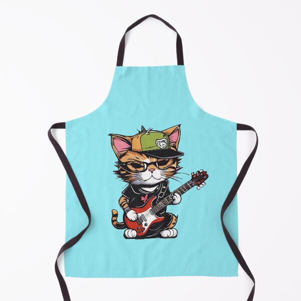 Item preview, INDI ROCK GUITARIST CAT – rock cat - heavy metal cat - guitarist cat designed and sold by Musicians-world.