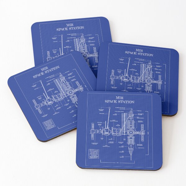 Item preview, Mir Space Station. Soviet Space Program (Blueprint) designed and sold by BGALAXY.