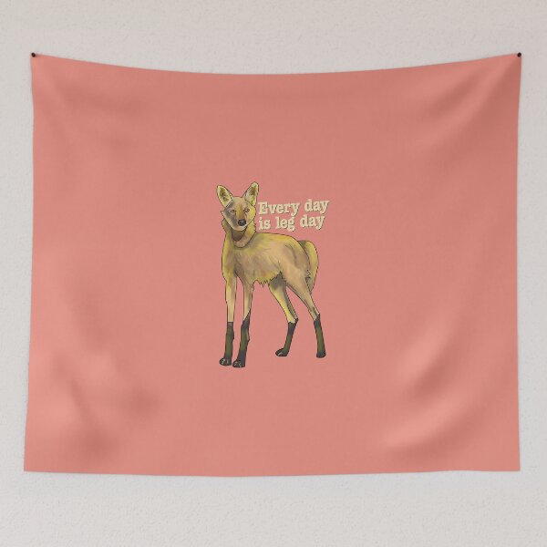 Item preview, Maned wolf - Every day is leg day designed and sold by Apricity-.