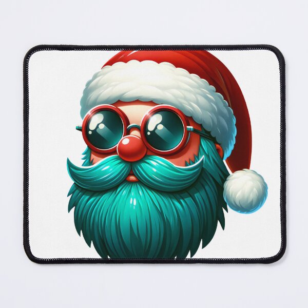 Item preview, Chill Vibes Santa - Teal Beard Santa Claus with Sunglasses Sticker designed and sold by AIARTIST1.