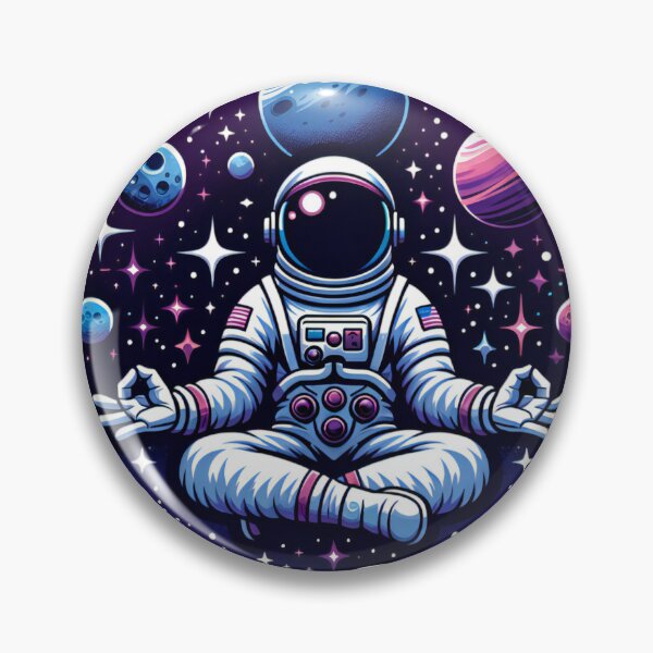 Item preview, Galactic Zen - Astronaut in Meditation Space Sticker designed and sold by AIARTIST1.