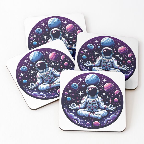 Item preview, Galactic Zen - Astronaut in Meditation Space Sticker designed and sold by AIARTIST1.