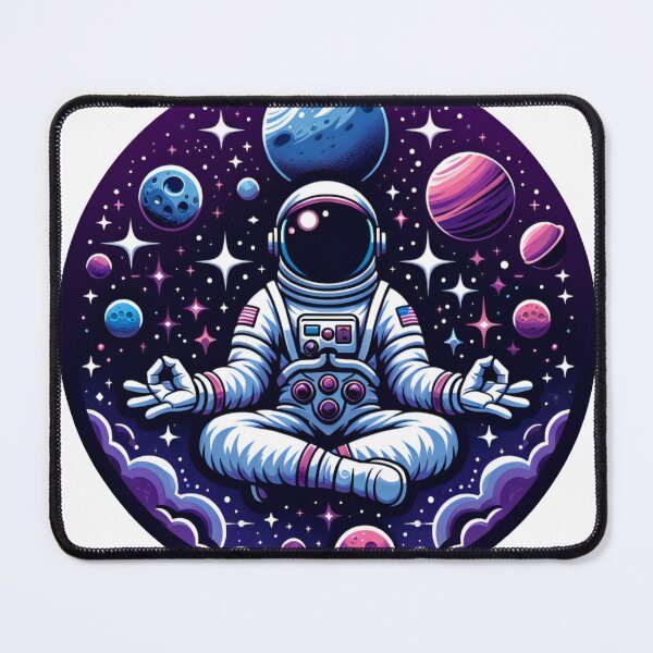 Item preview, Galactic Zen - Astronaut in Meditation Space Sticker designed and sold by AIARTIST1.