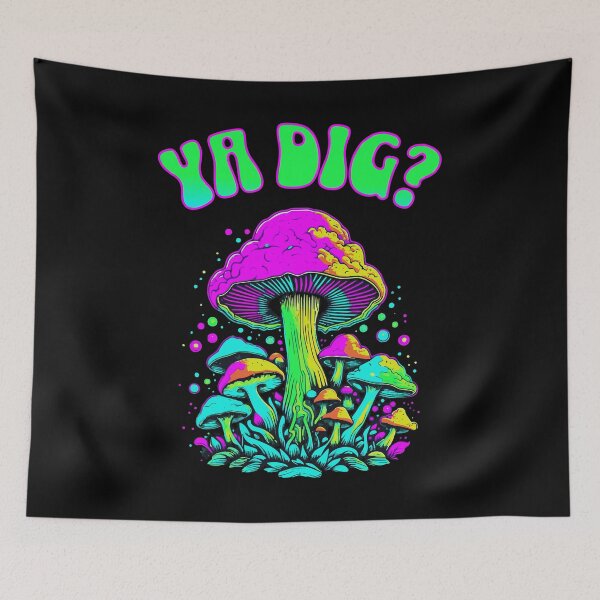 Item preview, Ya Dig? Retro 70s Mushrooms designed and sold by 5PointsDigital.