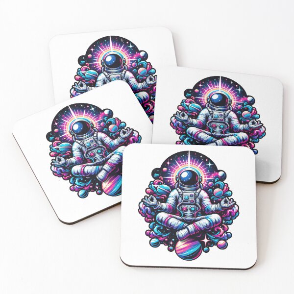 Item preview, Stellar Serenity - Dynamic Meditative Astronaut Sticker designed and sold by AIARTIST1.