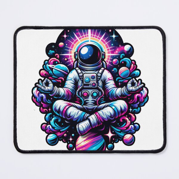 Item preview, Stellar Serenity - Dynamic Meditative Astronaut Sticker designed and sold by AIARTIST1.