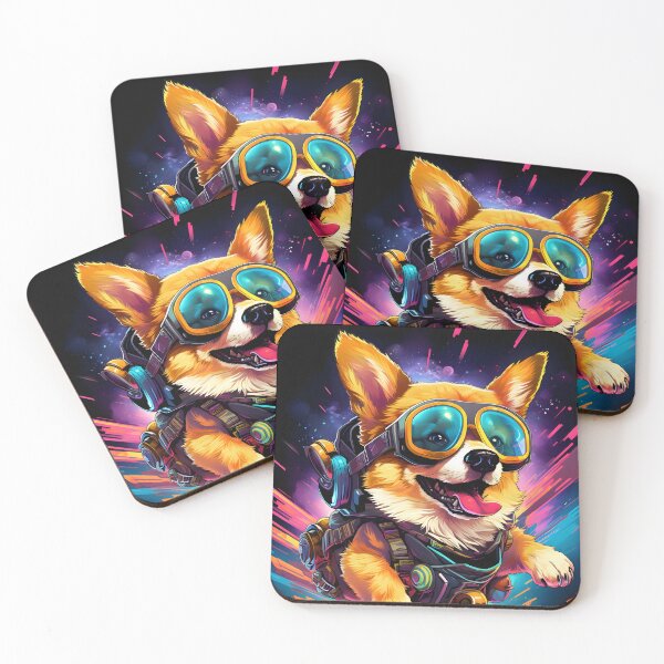 Item preview, Cute Corgi in Outer Space Welsh Corgi Astronaut Dog Lover Cyberpunk designed and sold by SecretDicer.