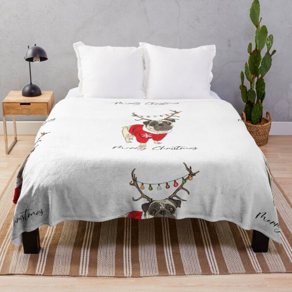 Item preview, Merry Christmas Pug: Holiday Hugs and Wags designed and sold by Anastasiia Yurevych.
