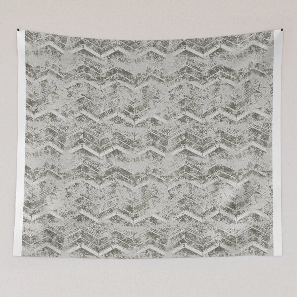 Item preview, Zig zag concrete woodblock print designed and sold by Alessandro Remo Mazzoni Remotextiles.