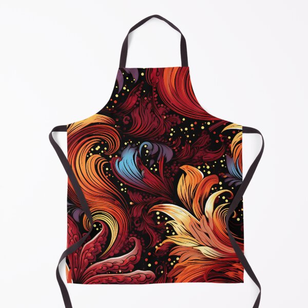 Item preview, Batik Stunning Abstract Floral Pattern on a Black Background designed and sold by HisoTorDesign.